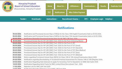 HPBSE uploads provisional SMC-LDR Test-2026 answer keys, reschedules vocational practicals, MCQ keys soon