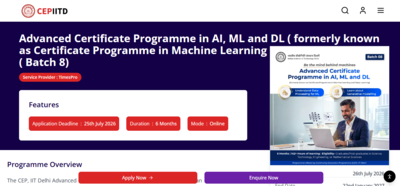 IIT Delhi launches 8th batch of Advanced AI, ML, and DL online programme: Check who is eligible, application details