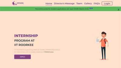 Iit Roorkee Internship: SPARK 2026 internship at IIT Roorkee opens for eligible undergraduates, apply before March 8 |