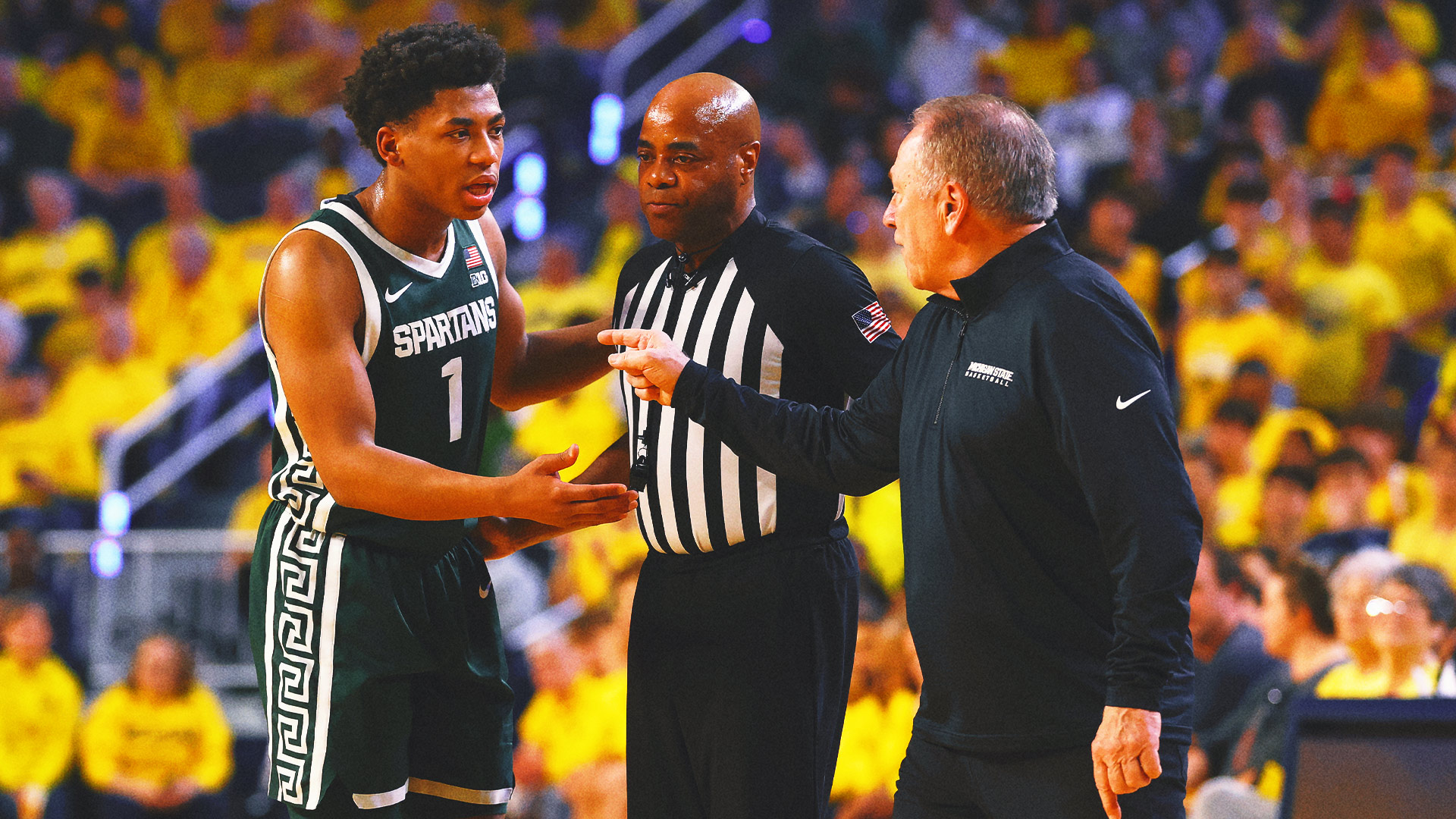 Michigan State’s Jeremy Fears T’d Up for Kick Toward Groin of Michigan’s Elliot Cadeau