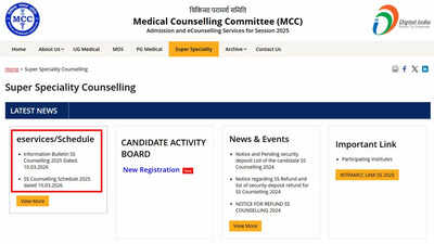 NEET SS counselling 2026 begins as MCC releases round 1 registration and seat allotment schedule