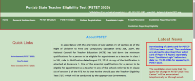 PSTET admit card 2026 released for Paper 1, 2 at pstet2025.org: Direct link to download hall ticket here |