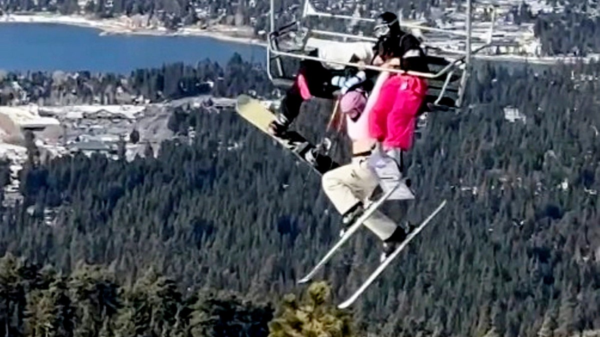 Skier in California dangles 65 feet after chairlift prank goes wrong at Big Bear