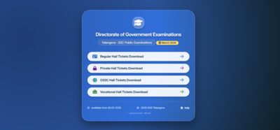 TS SSC Hall Ticket 2026 released at bse.telangana.gov.in: Direct link to download Class 10 admit card here
