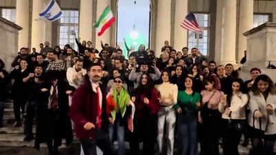 US-Israel war with Iran: Iranians celebrate with YMCA dance with US, Israel, and Iran flags after Khamenei’s death | World News