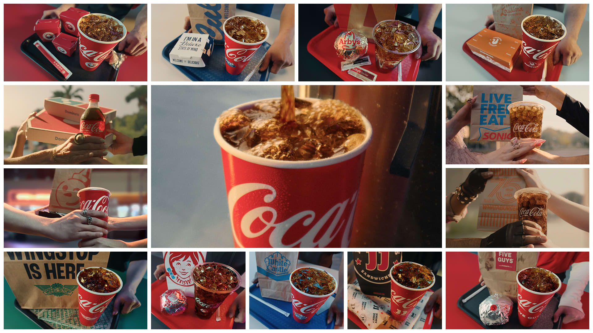 Coca-Cola launches ad campaign with Domino’s, Wendy’s, Wingstop