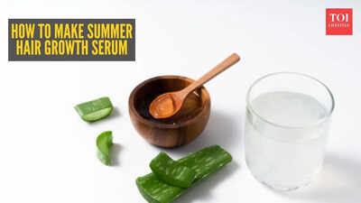 How to make Korean summer hair growth aloe vera and rice water serum at home