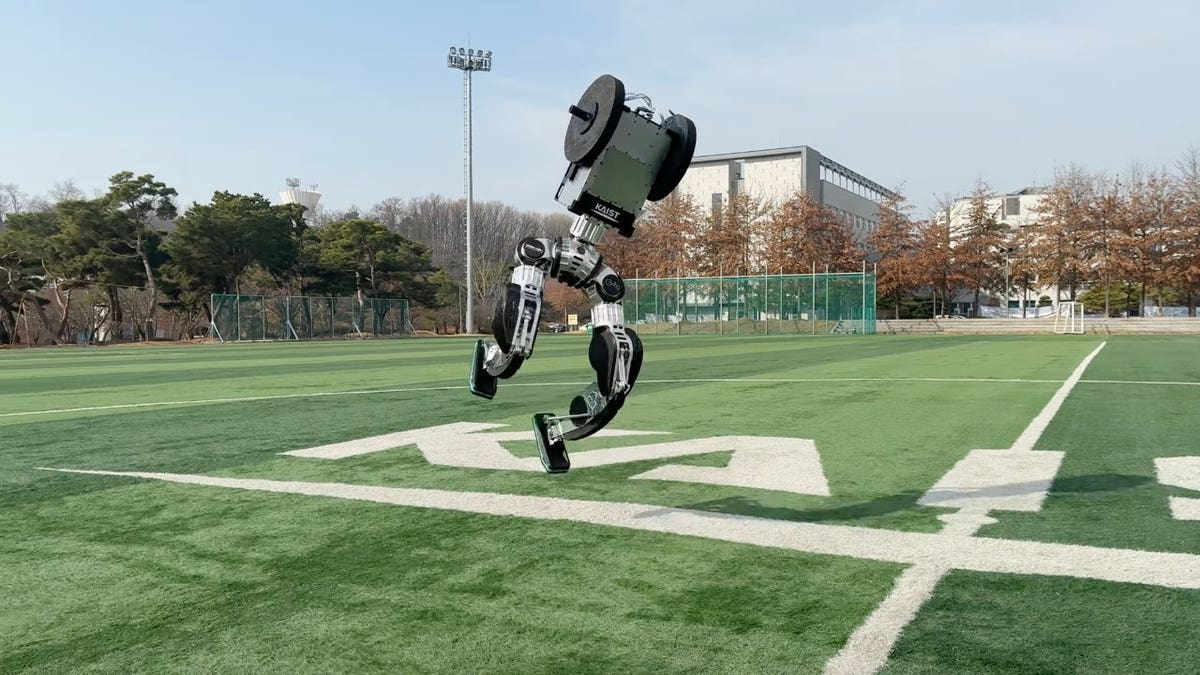 KAIST humanoid robot runs, kicks and moonwalks in real-world field test