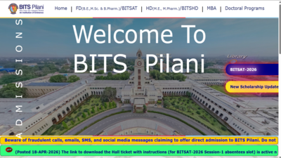 BITSAT 2026 absentee slot hall ticket released for Slot 1: Direct link to download admit card here