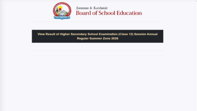 JKBOSE Class 12th Annual Regular Summer Zone result 2026 released at jkresults.nic.in: Direct link to download scorecards here