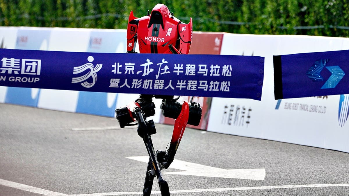 Chinese humanoid robot beats half-marathon world record in Beijing