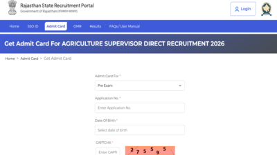 Rsmssb Admit Card: RSMSSB Agriculture Supervisor admit card 2026 released for over 1000 vacancies at rajasthan.gov.in: Direct link to download hall tickets here