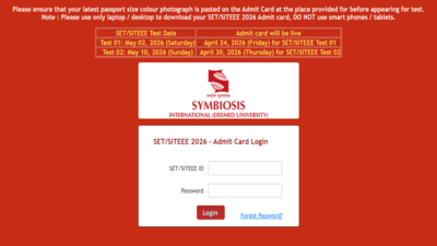 SITEEE 2026 Phase 1 admit card released at set-test.org: Direct link to download hall ticket here