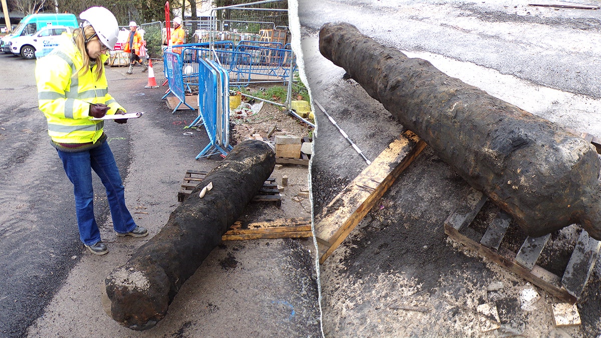Construction workers unearth 300-year-old cast-iron cannon in Hull, UK